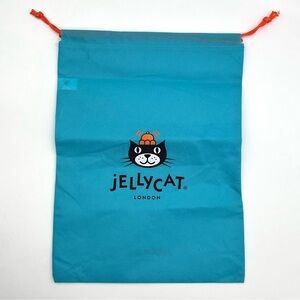 Jellycat London Turquoise Drawstring Gift Bag Reusable Storage Tote Large